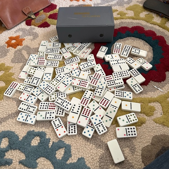 91 piece Dominos set with case. Case has some wear. Tiles are great!! Cardinal - Picture 3 of 5